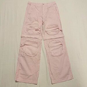Zara Pink Cargo Convertible Pants Womens Size 4
